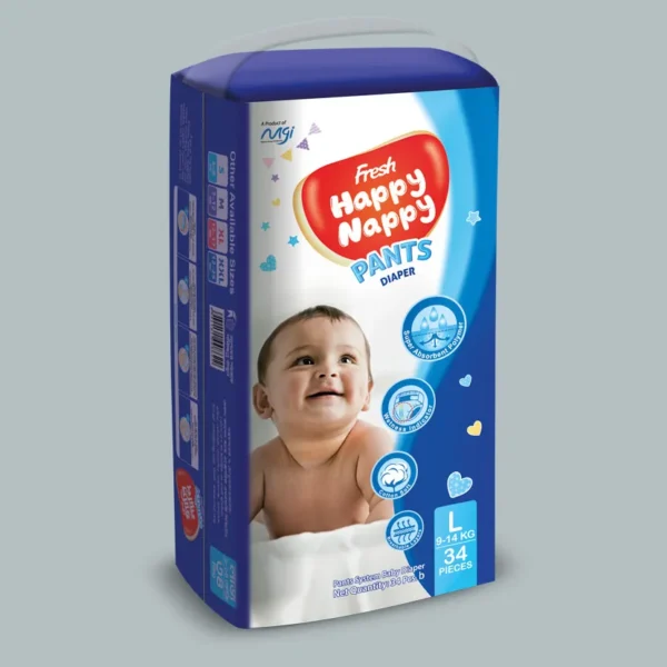 HAPPY Nappy Pant Diapers 34 pcs Size 9-14 kg
